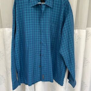 Guess Jeans Blue Plaid Shirt
